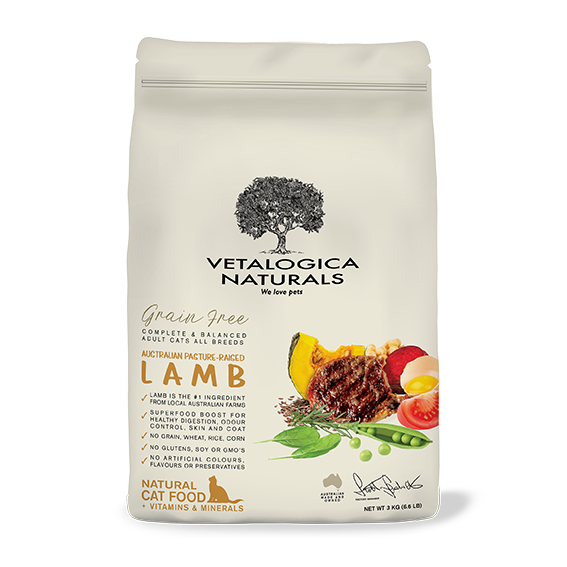 Vetalogica Naturals Grain Free Lamb Adult Cat Food 3kg